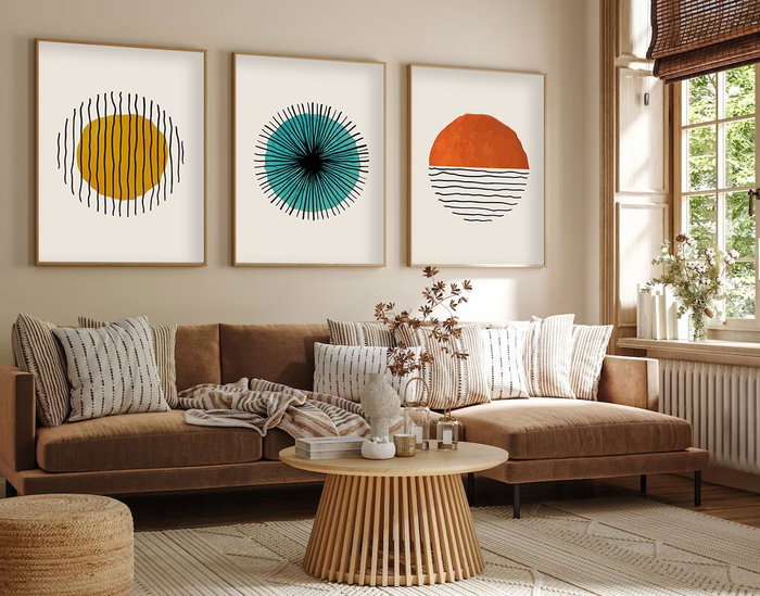 Wallity Huhu12 Pintura Decorativa en MDF con Marco (3 Piezas) 50 x 70 cm Wallity Huhu12 Pintura Decorativa en MDF con Marco (3 Piezas) 50 x 70 cm